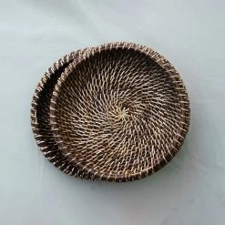 Amara Apple Rattan Bowl