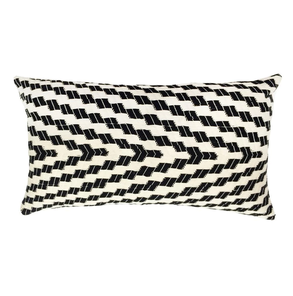 Archive New York Home Goods Almolonga Zig Zag Lumbar Pillow - Black 3 Archive New York Home Goods Almolonga Zig Zag Lumbar Pillow - Black