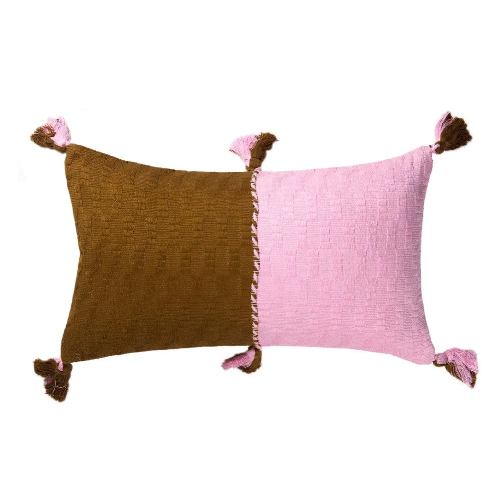 Archive New York Home Goods Antigua Lumbar Pillow - Baby Pink Colorblock 3 Archive New York Home Goods Antigua Lumbar Pillow - Baby Pink Colorblock
