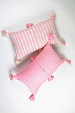 Archive New York Home Goods Antigua Lumbar Pillow - Baby Pink Striped 8 Archive New York Home Goods Antigua Lumbar Pillow - Baby Pink Striped