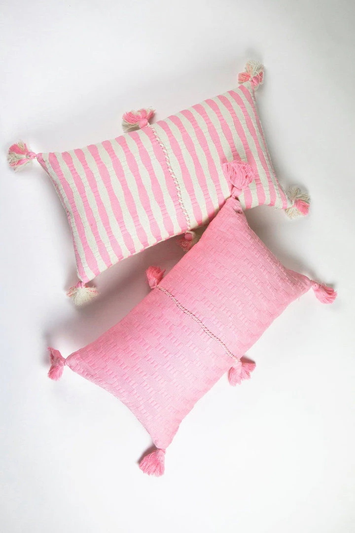 Archive New York Home Goods Antigua Lumbar Pillow - Baby Pink Striped 5 Archive New York Home Goods Antigua Lumbar Pillow - Baby Pink Striped