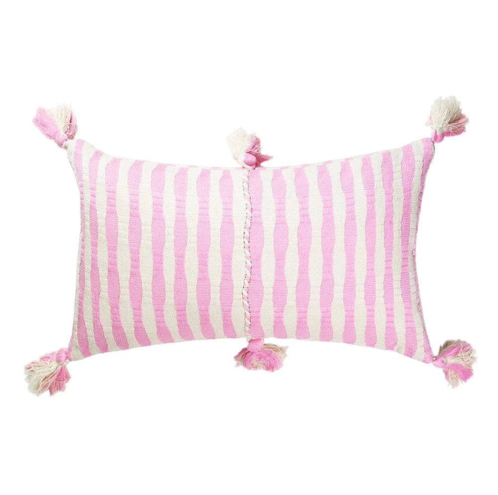 Archive New York Home Goods Antigua Lumbar Pillow - Baby Pink Striped 3 Archive New York Home Goods Antigua Lumbar Pillow - Baby Pink Striped