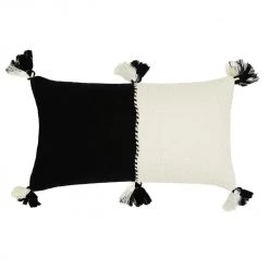 Archive New York Antigua Lumbar Pillow - White + Black Home Goods