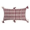 Archive New York Antigua Lumbar Pillow - Burgundy Striped