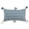 Archive New York Antigua Lumbar Pillow - Dark Teal Striped