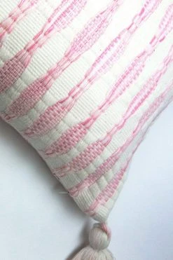 Archive New York Home Goods Antigua Lumbar Pillow- Faded Pink Striped