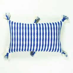 Archive New York Antigua Lumbar Pillow - Blue Stripe