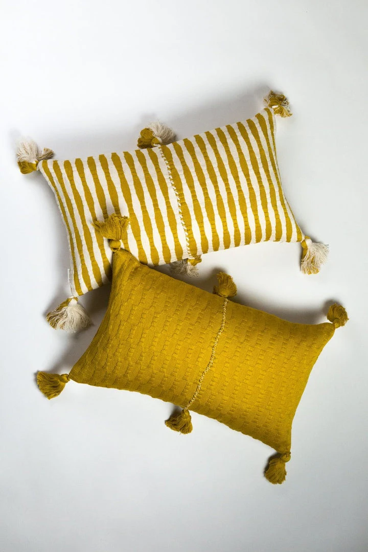 Archive New York Home Goods Antigua Lumbar Pillow - Ochre Striped 4 Archive New York Home Goods Antigua Lumbar Pillow - Ochre Striped