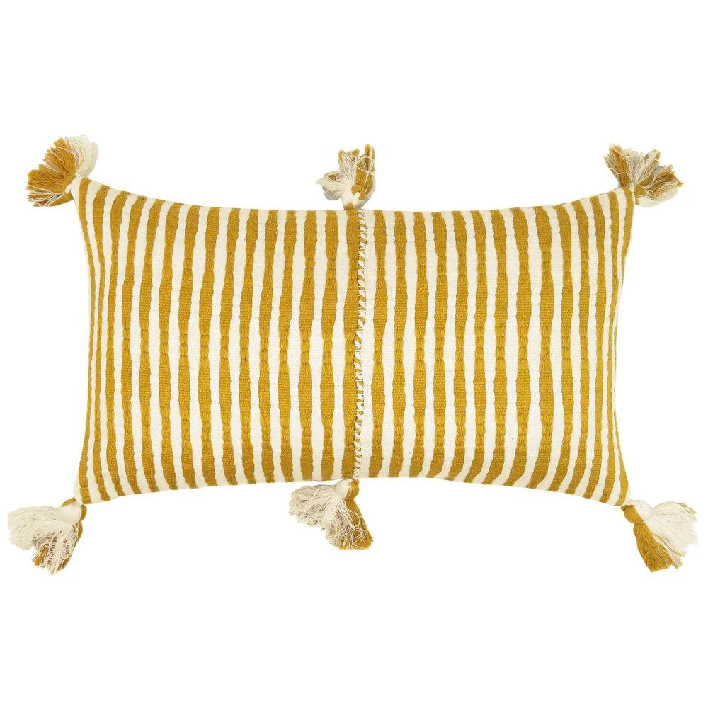 Archive New York Home Goods Antigua Lumbar Pillow - Ochre Striped 3 Archive New York Home Goods Antigua Lumbar Pillow - Ochre Striped