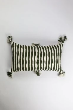 Archive New York Antigua Lumbar Pillow - Olive Striped Home Goods 9 Archive New York Antigua Lumbar Pillow - Olive Striped Home Goods