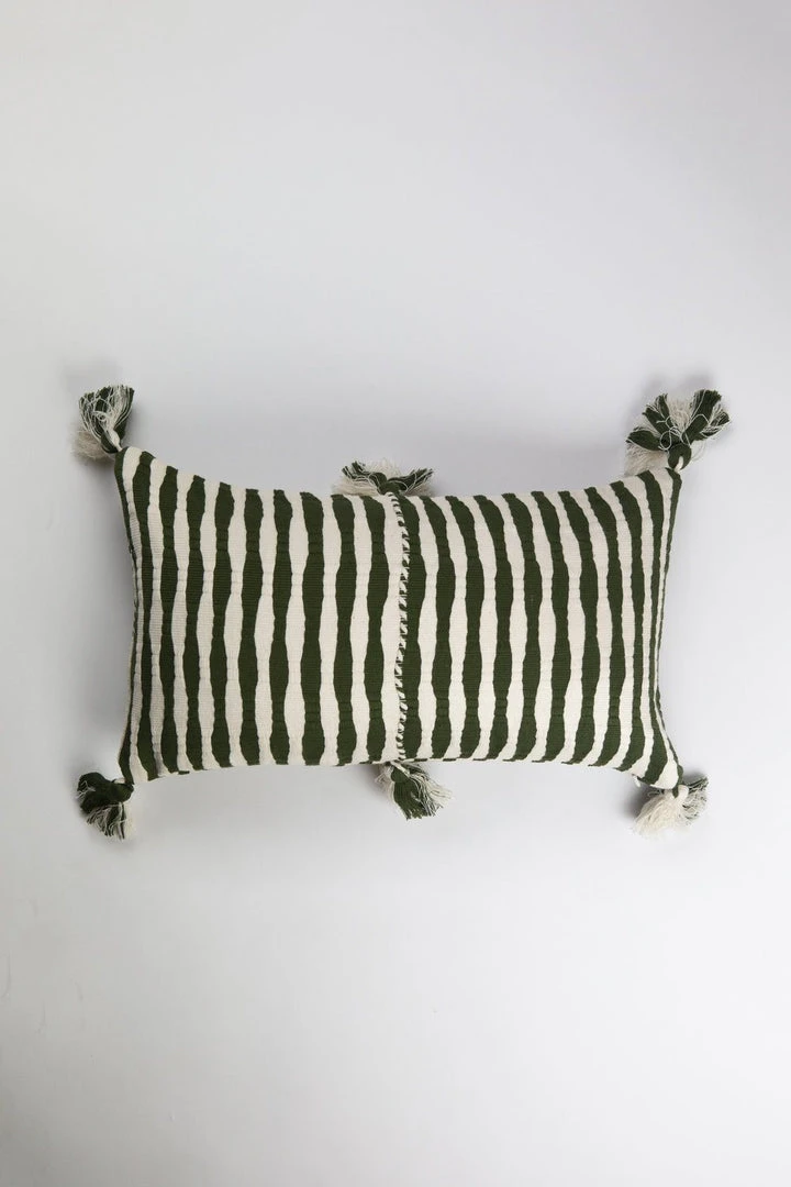 Archive New York Antigua Lumbar Pillow - Olive Striped Home Goods 6 Archive New York Antigua Lumbar Pillow - Olive Striped Home Goods