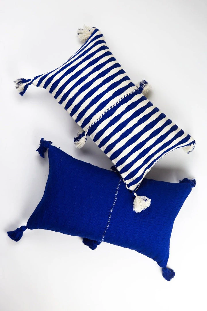 Archive New York Antigua Lumbar Pillow - Royal Blue 4 Archive New York Antigua Lumbar Pillow - Royal Blue