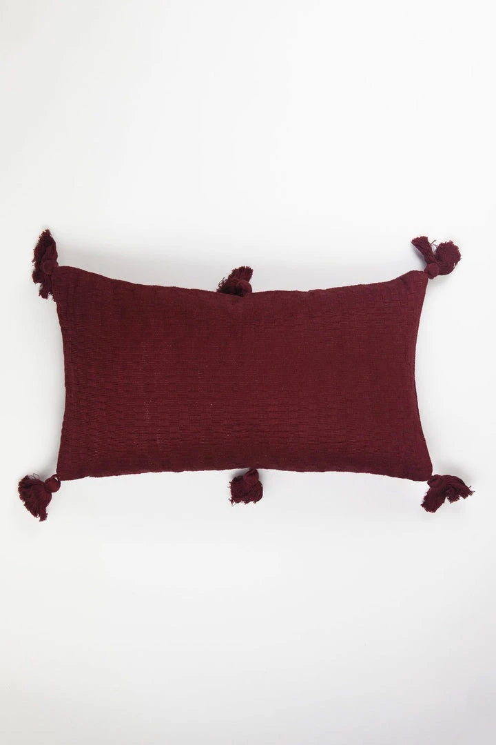 Archive New York Antigua Lumbar Pillow - Burgundy 6 Archive New York Antigua Lumbar Pillow - Burgundy
