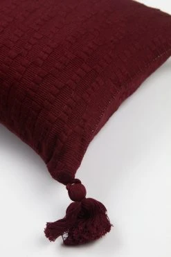 Archive New York Antigua Lumbar Pillow - Burgundy 8 Archive New York Antigua Lumbar Pillow - Burgundy