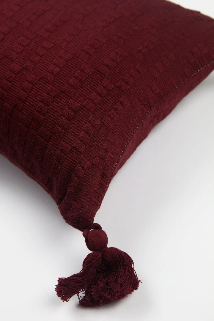 Archive New York Antigua Lumbar Pillow - Burgundy 5 Archive New York Antigua Lumbar Pillow - Burgundy