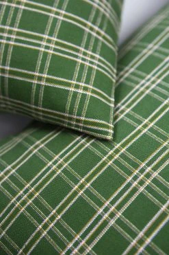 Archive New York Chiapas Plaid Lumbar Pillow - Forest Green