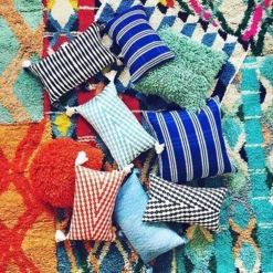 Archive New York Indigo Corte Throw Pillow