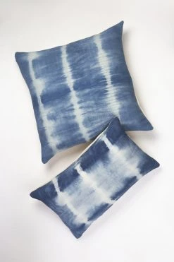 Archive New York Indigo Shibori Nubby Throw Pillow