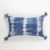 Archive New York Indigo Striped Shibori Lumbar Pillow Cover