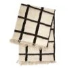 Archive New York Momos Grid Blanket / Rug - Natural White + Black