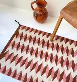 Archive New York Teo Wool Rug - Umber + Pink Home Goods