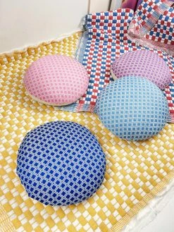 Archive New York Quilted Suzani Throw Blanket - Red + Blue 14 Archive New York Quilted Suzani Throw Blanket - Red + Blue