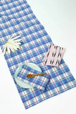Archive New York San Andres Gingham Table Runner Kitchen + Dining