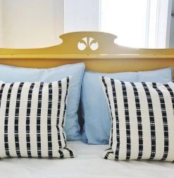 Archive New York Santiago Grid Throw Pillow - Black + White Home Goods