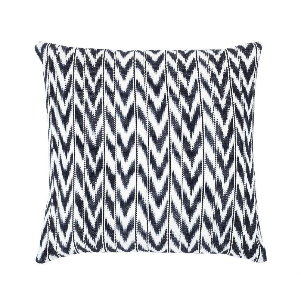 Archive New York Toto Ikat Throw Pillow - Black + White Handcrafted 3 Archive New York Toto Ikat Throw Pillow - Black + White Handcrafted