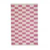 Archive New York Zapotec Checkered Wool Rug - Pink + Ivory 1 Archive New York Zapotec Checkered Wool Rug - Pink + Ivory