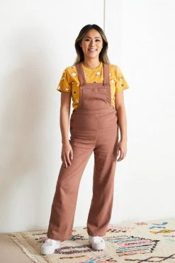 North Of West Ariel Upcycled Overalls - Terracotta