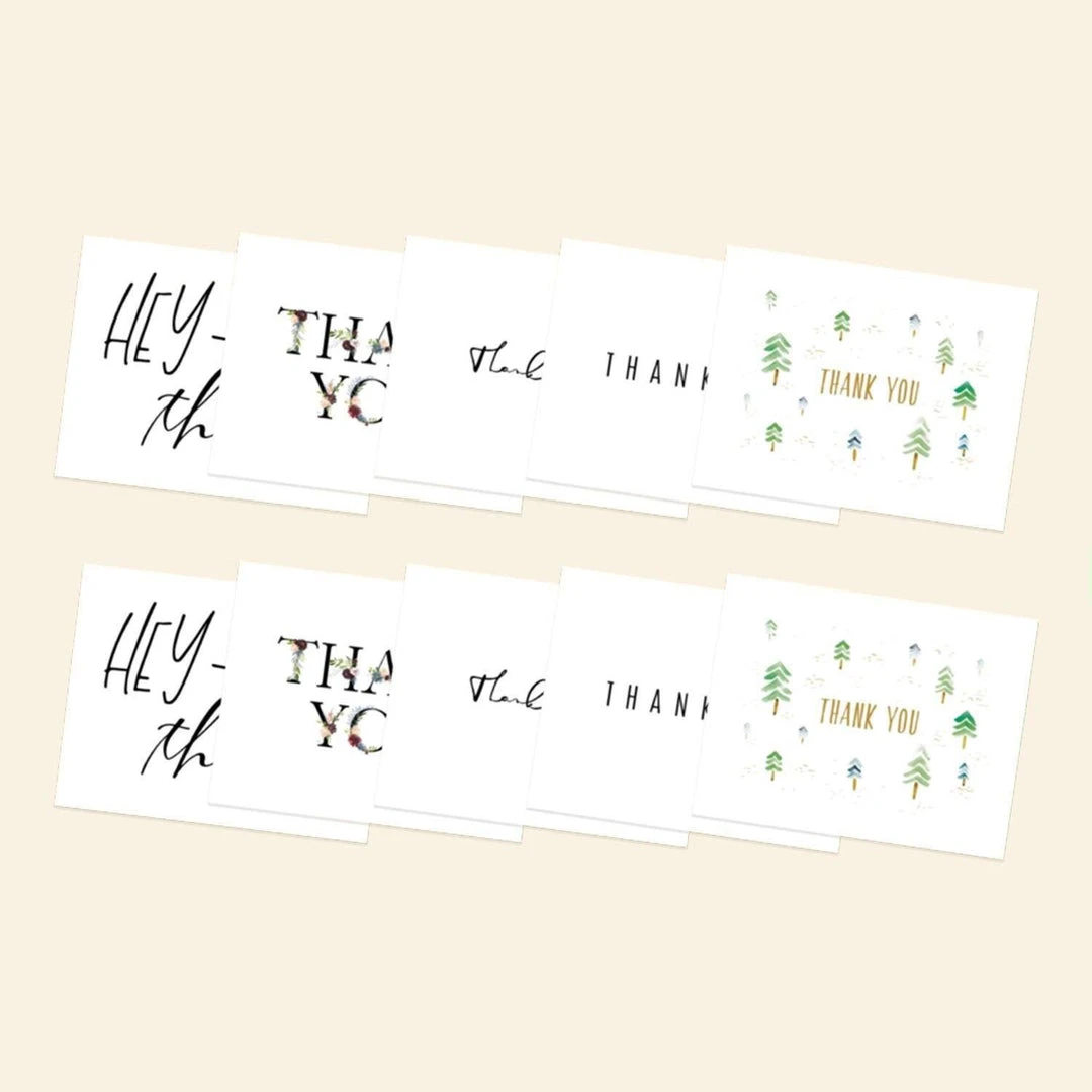 Cute Root Assorted Thank You Plantable Cards - 10 Pack Greeting Cards 3 Cute Root Assorted Thank You Plantable Cards - 10 Pack Greeting Cards