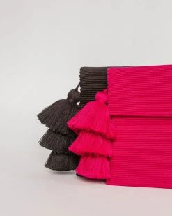 August Sage Ande Tassel Clutch - Classic Black