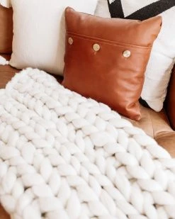 August Sage Chunky Wool Throw Blanket 13 August Sage Chunky Wool Throw Blanket