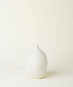 August Sage Home Goods Emilia Fluted Vase - Crema