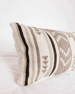 August Sage Mariposa Gris Wool Lumbar Pillow