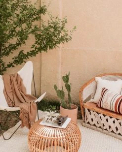 August Sage Marrón Alpaca Throw Blanket Home Goods