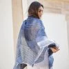 Studio Variously Auro Linen Scarf - Navy Accessories 2 Studio Variously Auro Linen Scarf - Navy Accessories
