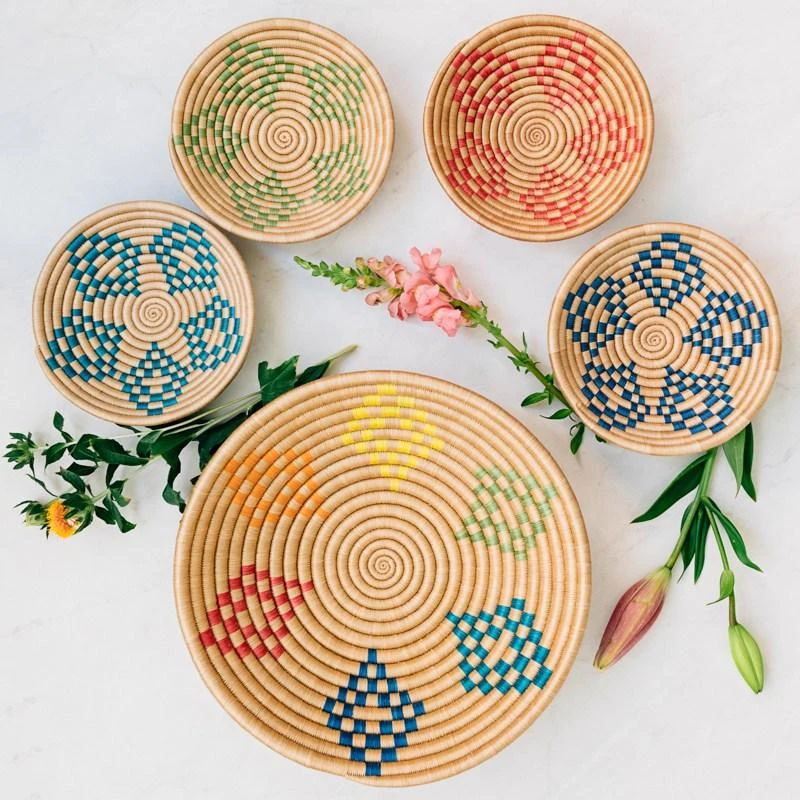 Azizi Life Boutique Bariku Woven Bowls - Brights 3 Azizi Life Boutique Bariku Woven Bowls - Brights
