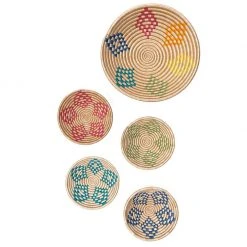 Azizi Life Boutique Bariku Woven Bowls - Brights