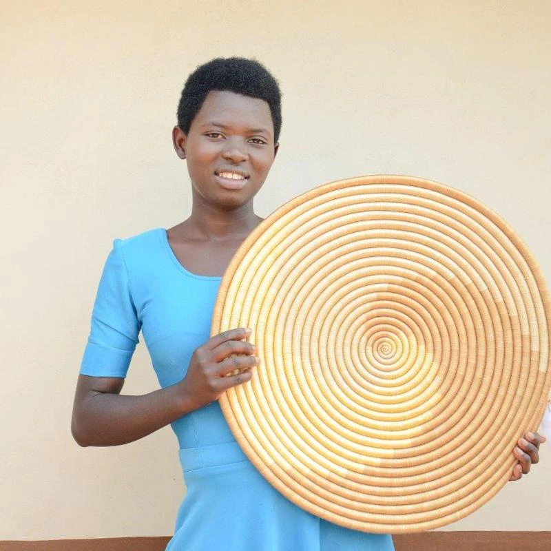 Azizi Life Boutique Vestine Green Woven Bowl 8 Azizi Life Boutique Vestine Green Woven Bowl