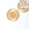 Azizi Life Woven Coaster Set - Tea + Natural White