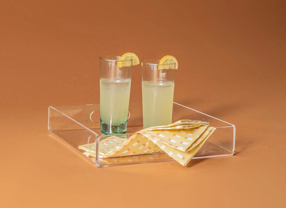 Newly Goods Handcrafted Balsamo Lucite Upcycled Square Tray 3 Newly Goods Handcrafted Balsamo Lucite Upcycled Square Tray