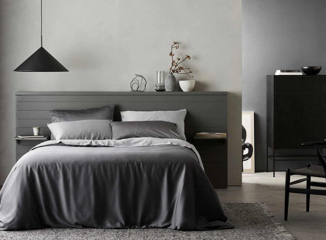 Ettitude Bamboo Sateen Duvet Cover - Slate 4 Ettitude Bamboo Sateen Duvet Cover - Slate