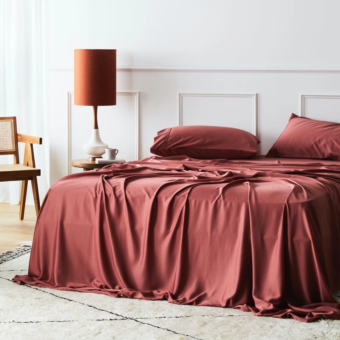 Ettitude Home Goods Bamboo Sateen Flat Sheet - Canyon 5 Ettitude Home Goods Bamboo Sateen Flat Sheet - Canyon