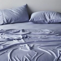 Ettitude Home Goods Bamboo Sateen Flat Sheet - Sky