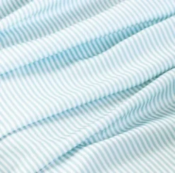 Ettitude Sustainable Materials Bamboo Sateen Flat Sheet - Starlight Blue Stripes 6 Ettitude Sustainable Materials Bamboo Sateen Flat Sheet - Starlight Blue Stripes