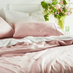 Ettitude Bamboo Sateen Pillowcase Set - Rose Sustainable Materials