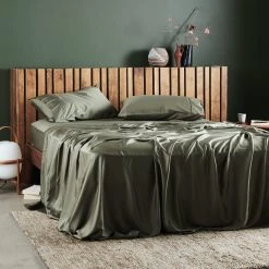 Ettitude Best Sellers Bamboo Sateen Sheet Set - Moss