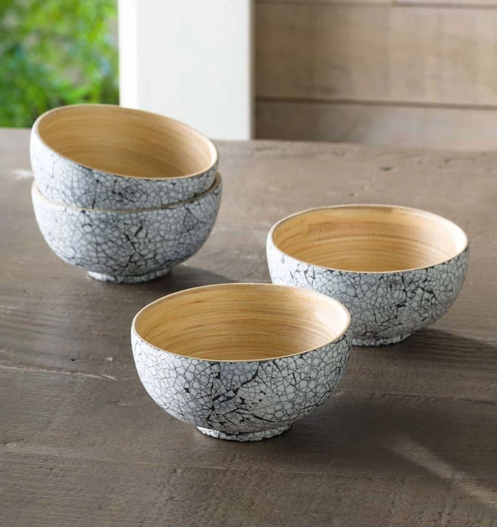 Bibol Kitchen + Dining Bat Bamboo Mini Bowl 4 Bibol Kitchen + Dining Bat Bamboo Mini Bowl